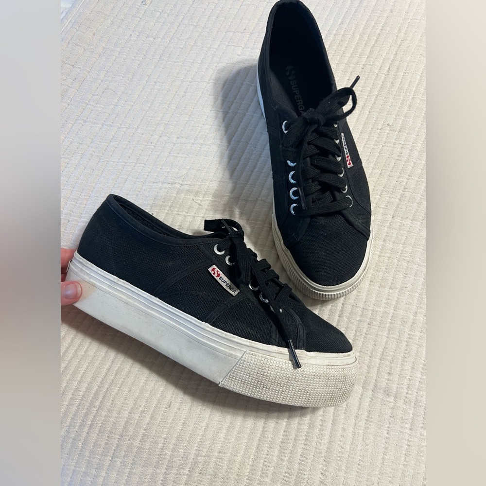 Superga Black Canvas Sneakers - image 1